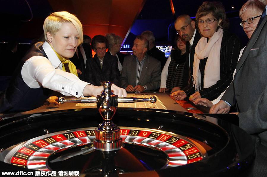 croupier in the casino